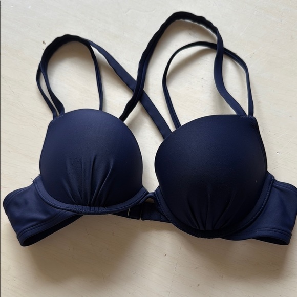 AERIE NAVY SWIMSUIT BIKINI TOP (sz 34B) - Picture 1 of 3